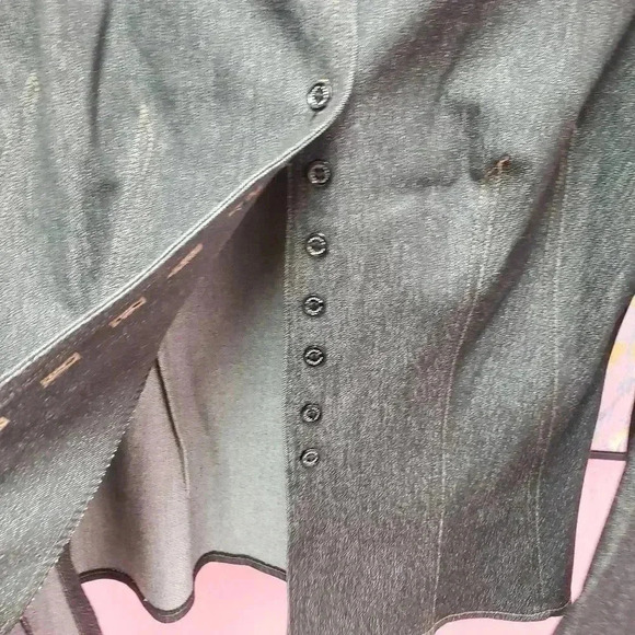 Vertigo Dark Denim Look Button Up Top - Picture 4 of 5